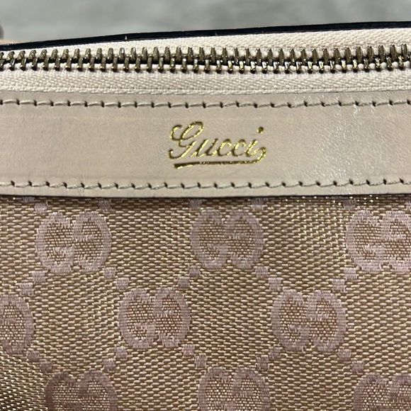 Gucci GG canvas Abbey D-ring tote beige tan gold medium size authentic - Picture 4 of 15